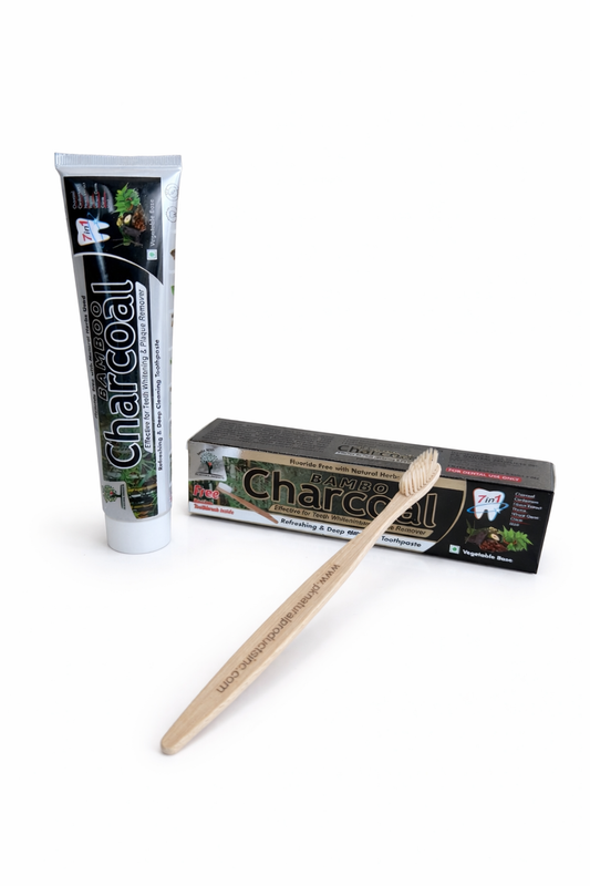 7-in-1 Herbal Toothpaste Collection w Bamboo Toothbrush