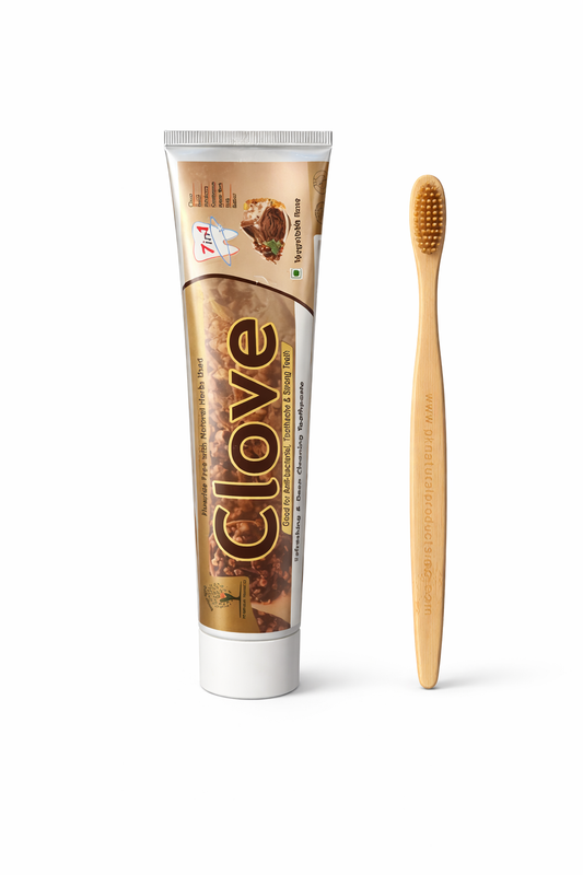 Clove Herbal Toothpaste + Bamboo Toothbrush Set